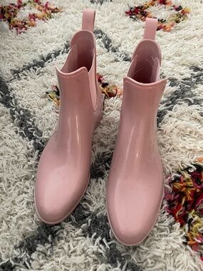 Pink Women's Ankle Rain Boots
